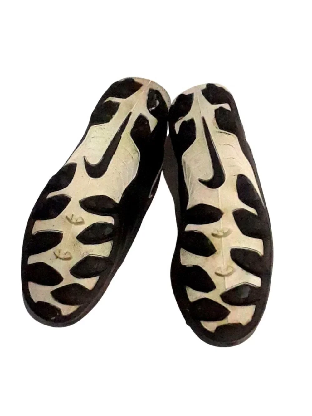 Nike Football Cleats #821021-011 Black and White Mens Size 11 Vintage 90s